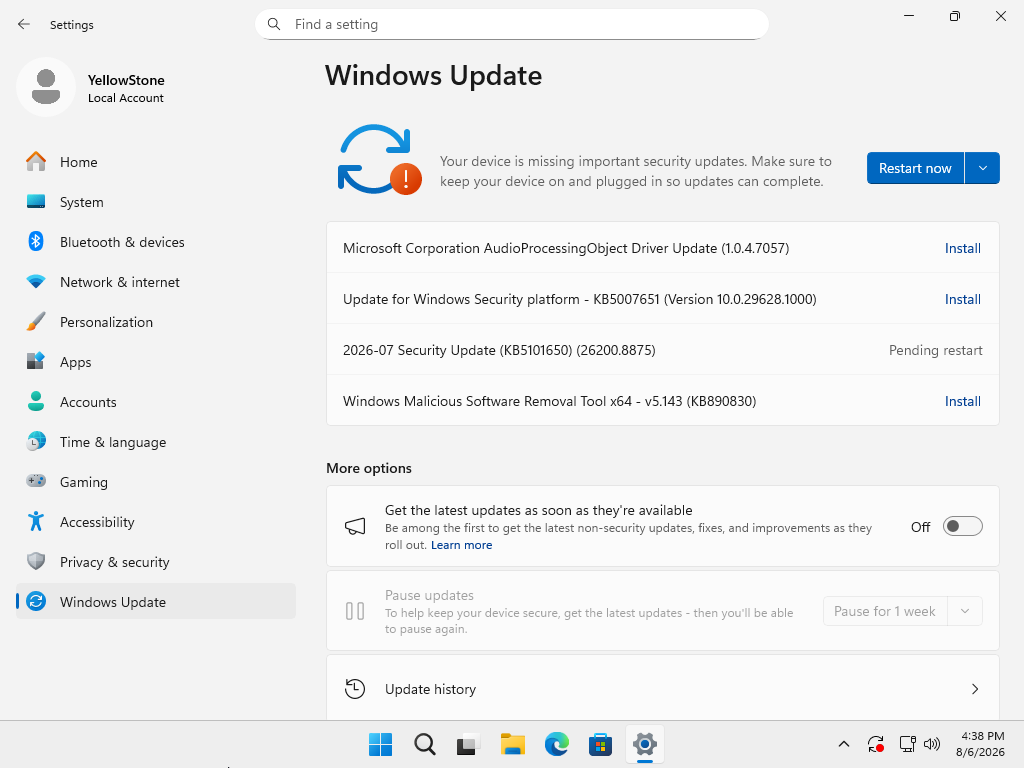 Windows update